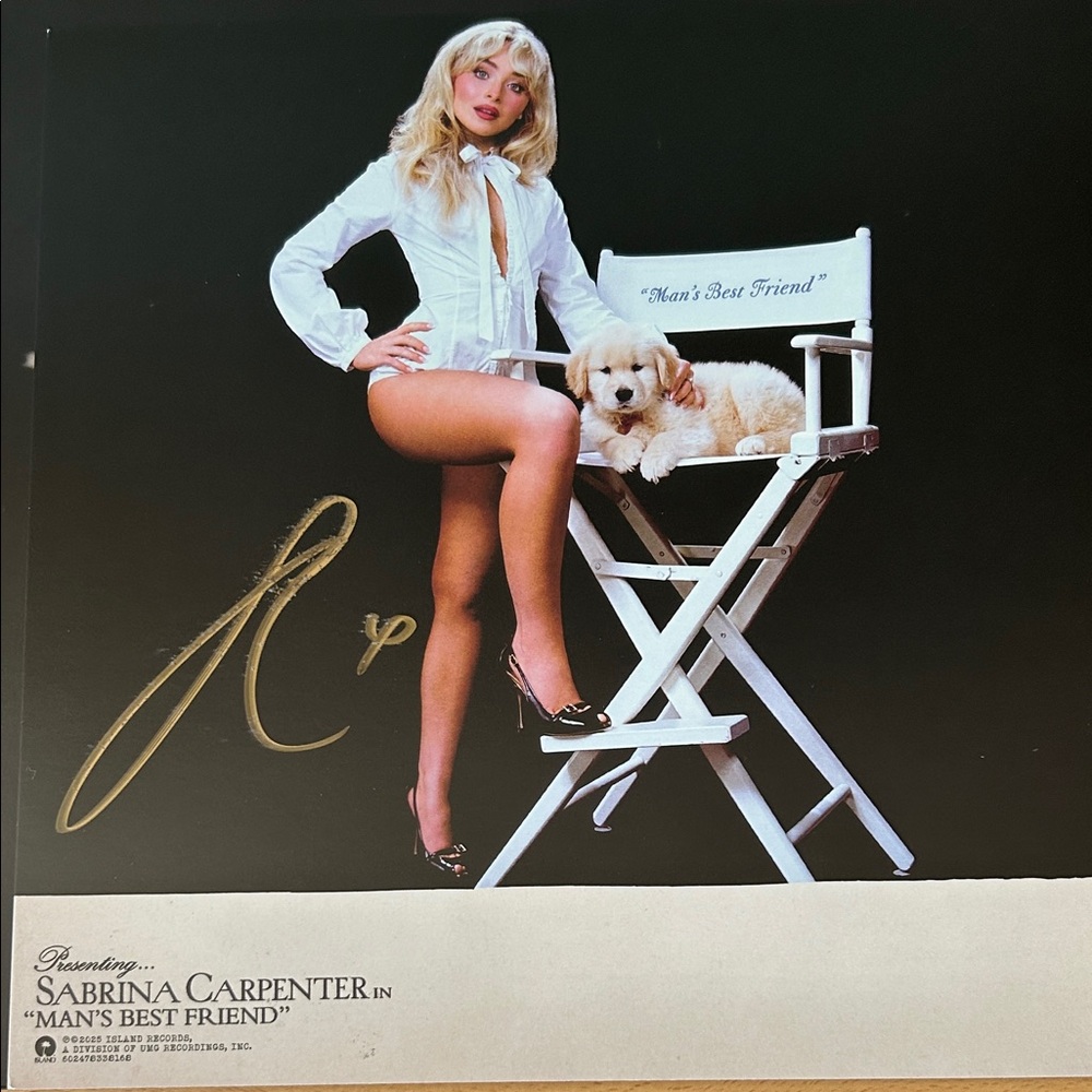 Signed Sabrina carpenter vinyl INSERT